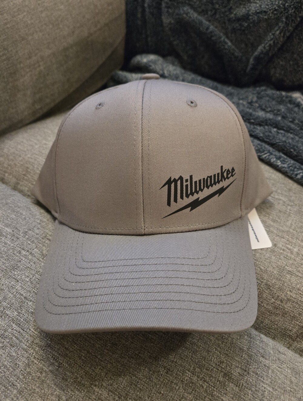 Milwaukee Tools Gray Fitted Baseball Cap Hat Size L/XL